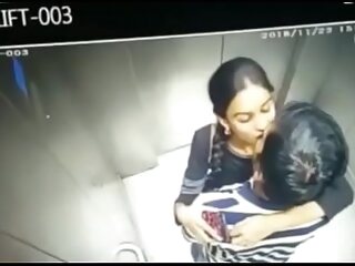 VID-20190208-PV0001-Hyderabad (IT) Telugu HMRL (Hyderabad Subterranean Rail Limited) train station lift young couples kissing, misusing a catch elevator lift making love porn glaze